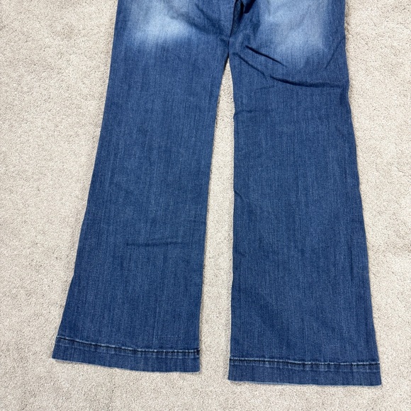 Ariat Denim Women’s Marine Trouser Jeans Wide Leg Mid Rise Stretch Entwined 30 - Picture 8 of 15